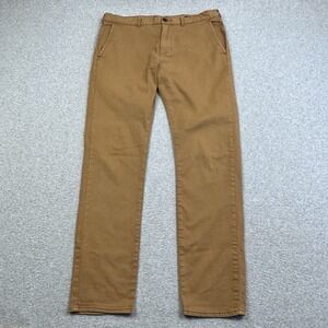 Pacsun Skinny Chino Pants Mens 34x32 (36x31) Brown Cotton‎ Stretch School Career